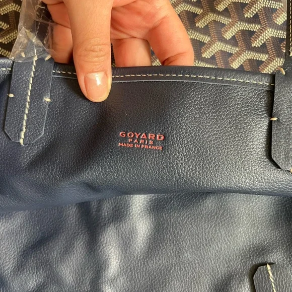 Dark blue and Brown Tote Bag